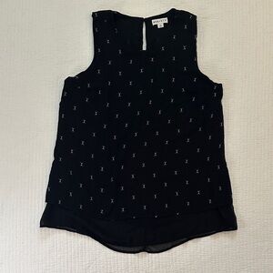 Ava & Viv Black Sleeveless Camisole with Silver Embellishments